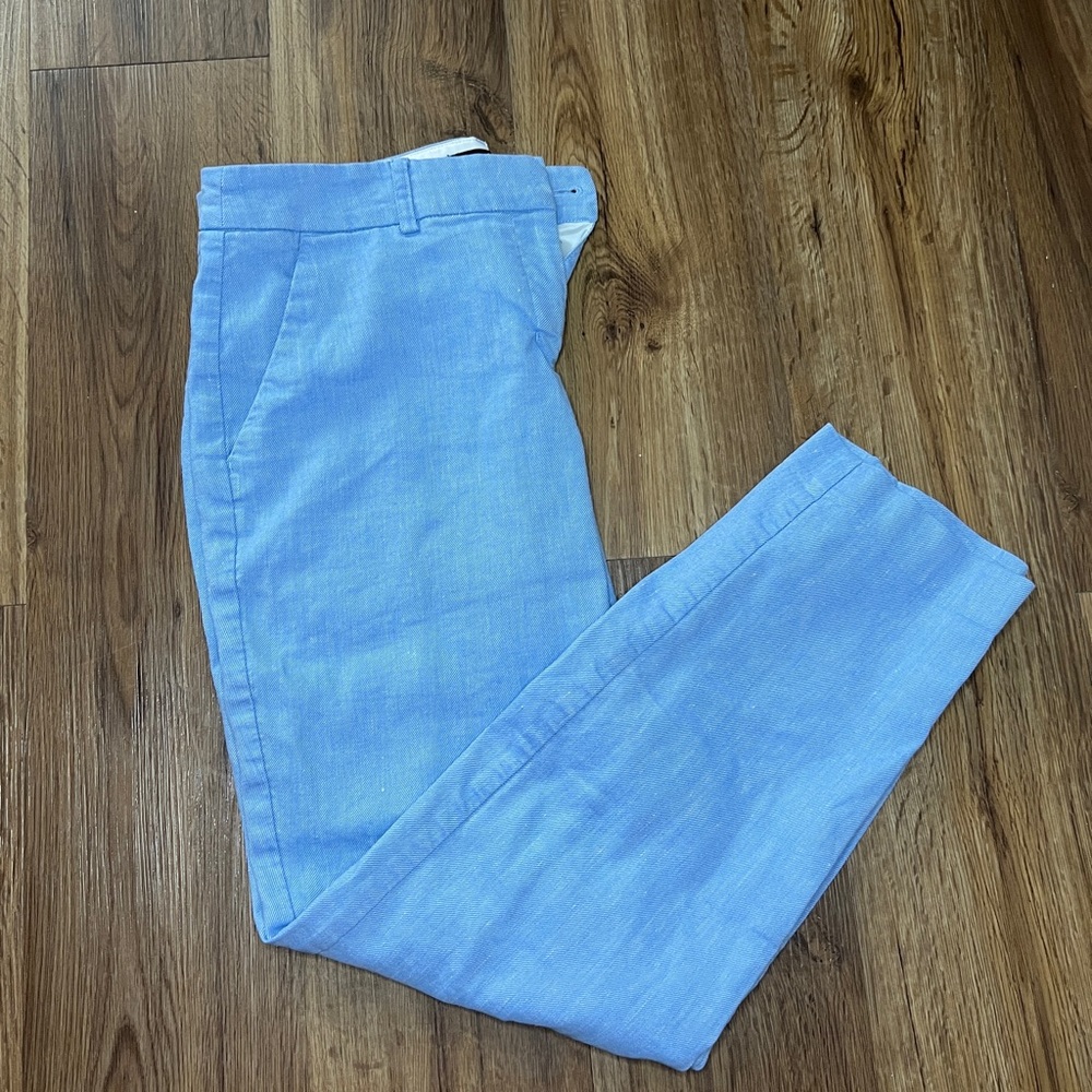 Express Columnist Ankle Pants — Light Blue